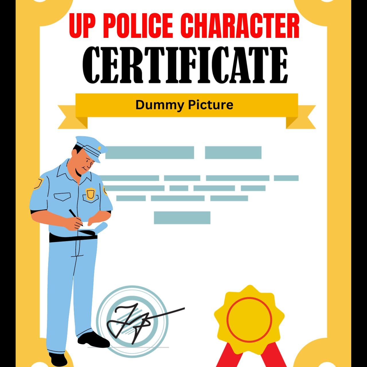 UP Police Character Certificate (Dummy)